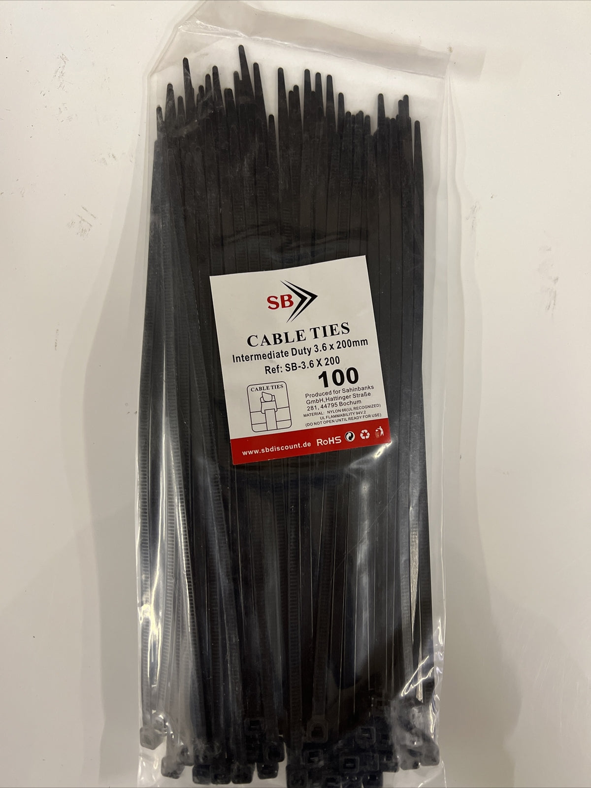 KABELBINDER Schwarz 100-5000 Stück Industriequalität Set 2,5 bis 9,0 mm