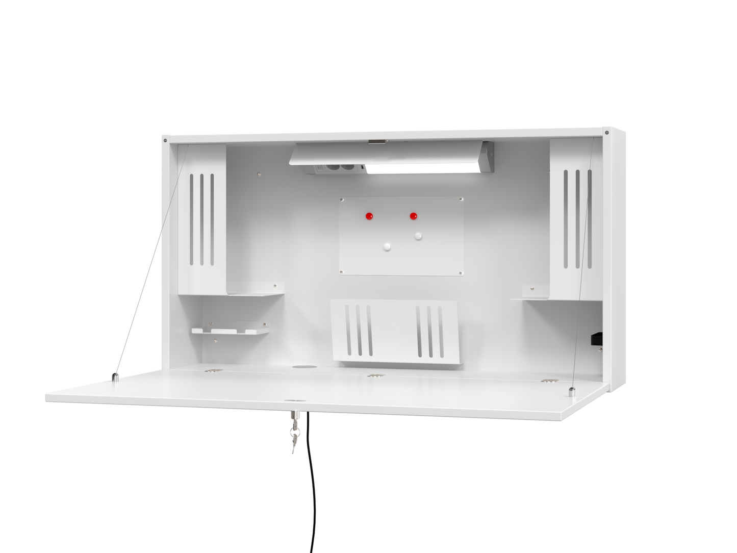 Wandschreibtisch 120cm, Graphit/Asteiche