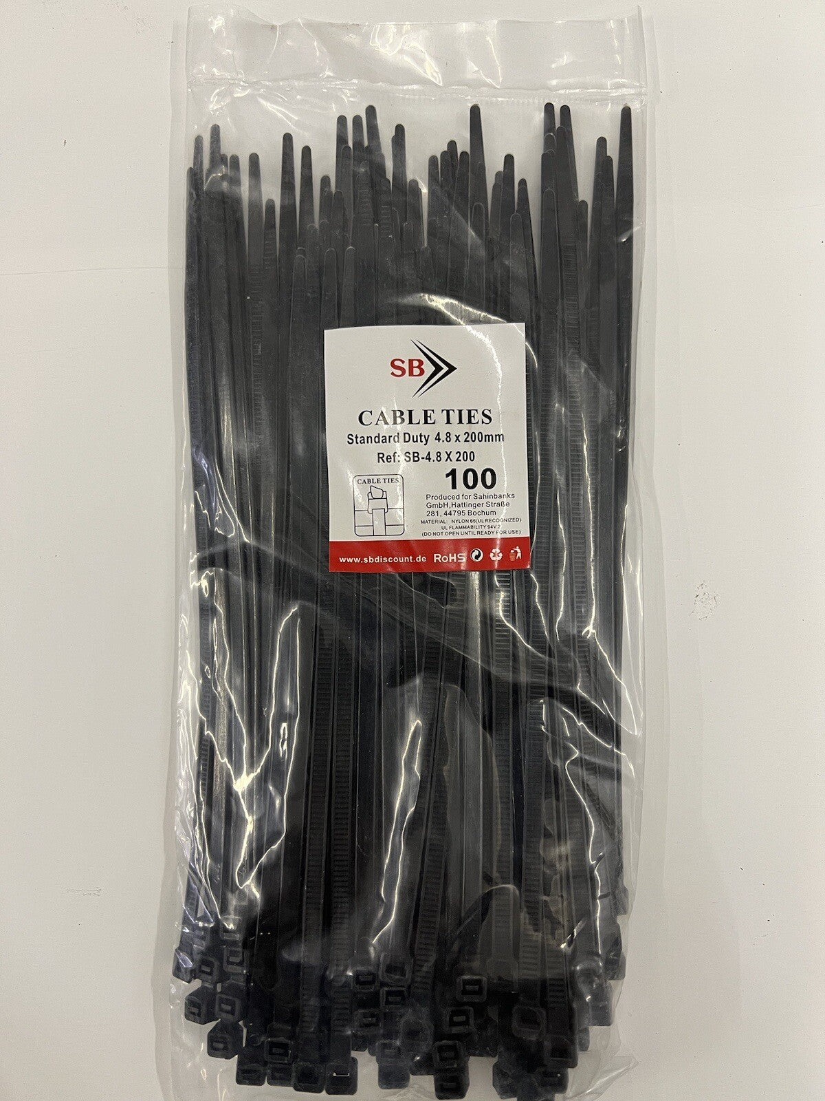 400tlg KABELBINDER Sortiment Set Industriequalität schwarz 3,6/4,8mm x 20/30cm