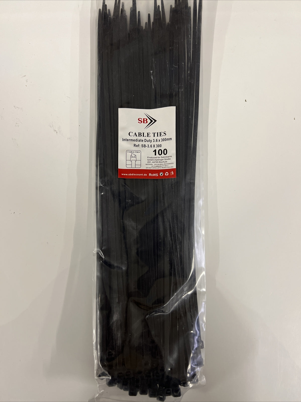 KABELBINDER Schwarz 100-5000 Stück Industriequalität Set 2,5 bis 9,0 mm