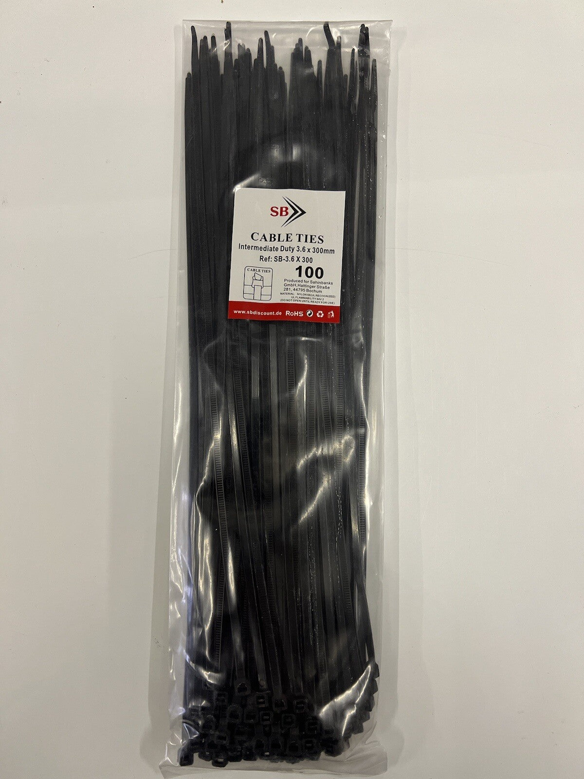 400tlg KABELBINDER Sortiment Set Industriequalität schwarz 3,6/4,8mm x 20/30cm