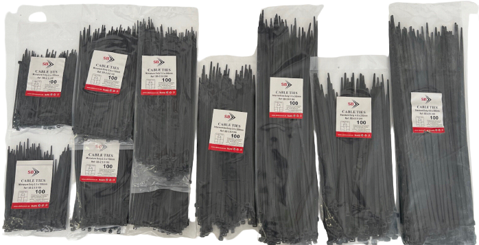 Kabelbinder Set 10-teilig schwarz [1000 Stück]