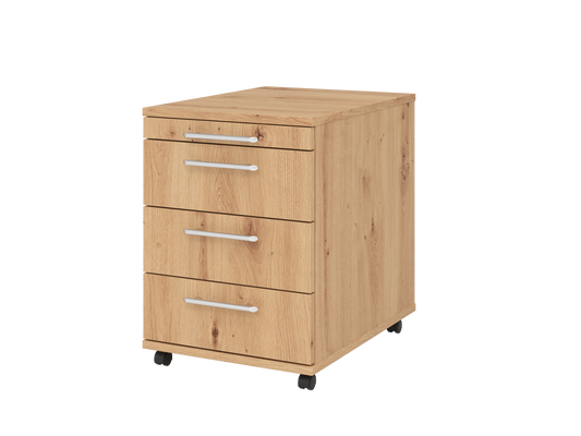 Profi Rollcontainer 1606 – 58 cm Tiefe (Ahorn)