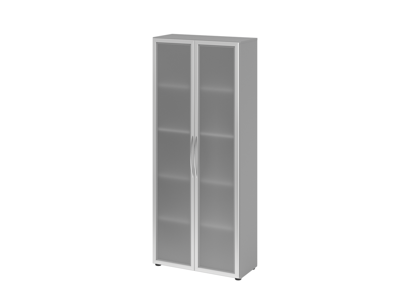 Glastürenschrank 5 OH – Milchglas & Metallgriff (188 cm hoch)