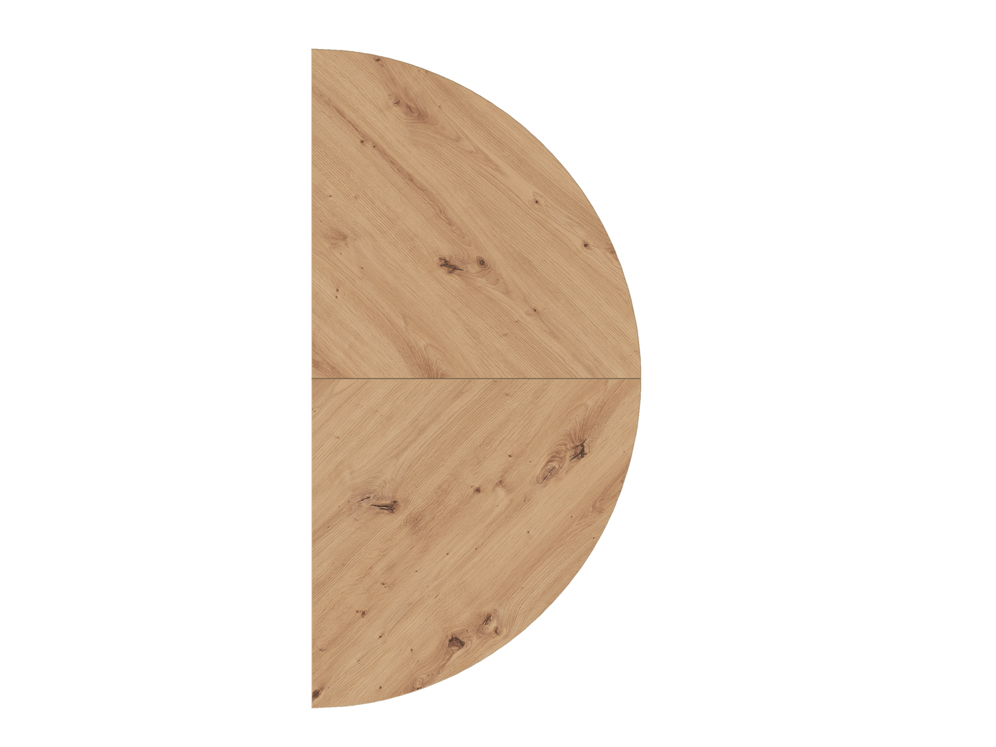 Anbautisch 2xViertelkreis RA160, 160 x 80 cm