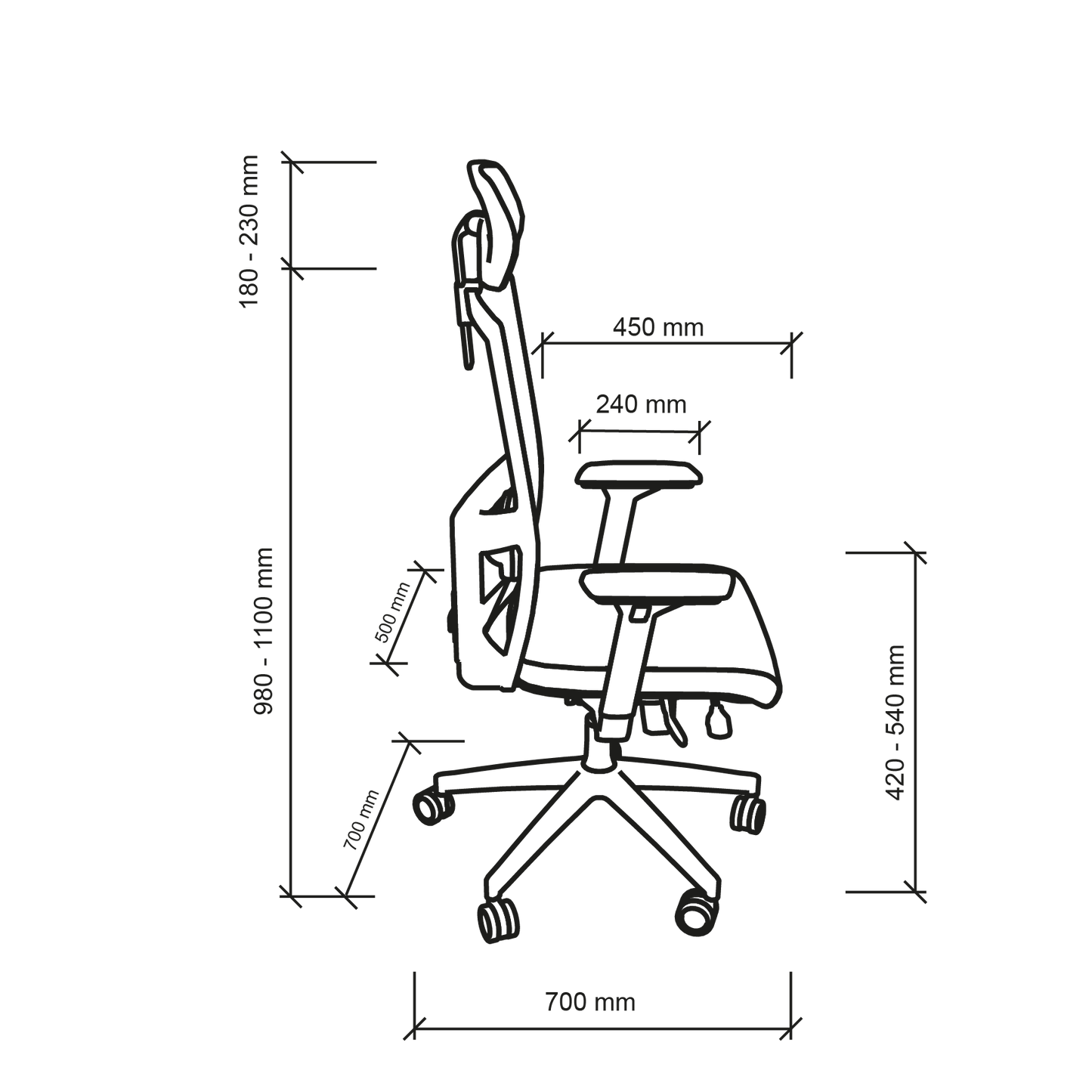 Bürostuhl Serie VSDP2