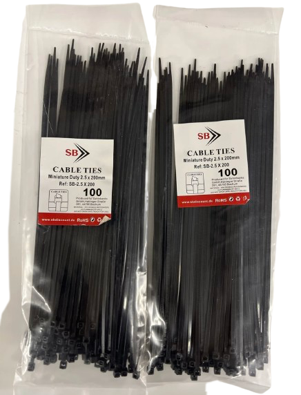 Kabelbinder Set 6-teilig schwarz [600 Stück]