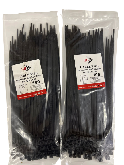 Kabelbinder Set 6-teilig schwarz [600 Stück]