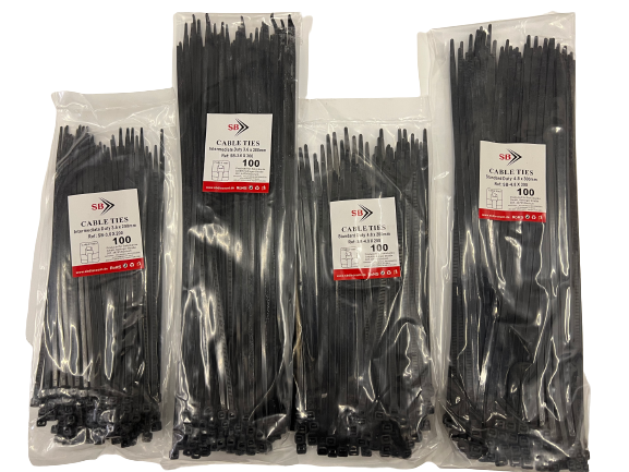 Kabelbinder Set 4-teilig schwarz [400 Stück]