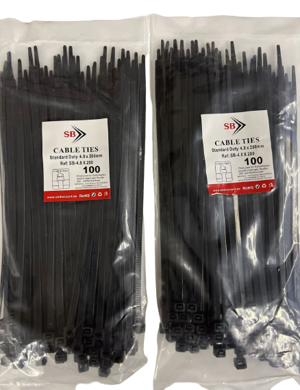 Kabelbinder Set 6-teilig schwarz [600 Stück]