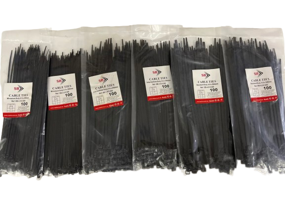 Kabelbinder Set 6-teilig schwarz [600 Stück]